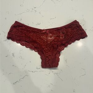 Victoria's Secret Deep Red Lace Panties